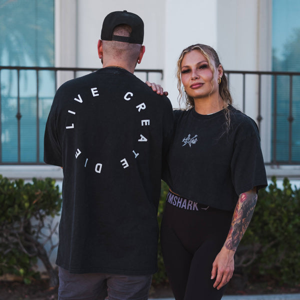 Logo Drop-Shoulder T (Live Create Die)